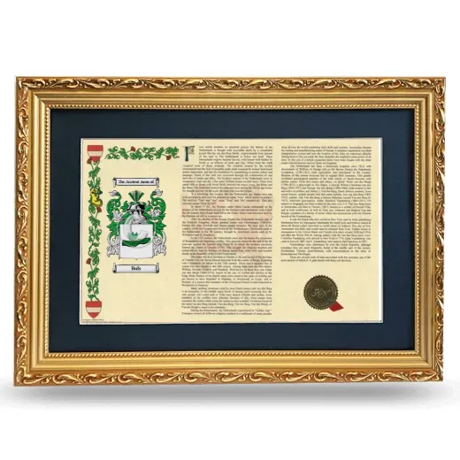 Bols Deluxe Armorial Landscape Framed - Gold