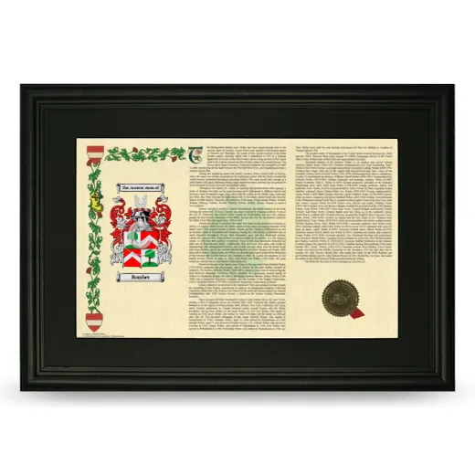 Bomber Deluxe Armorial Landscape Framed- Black