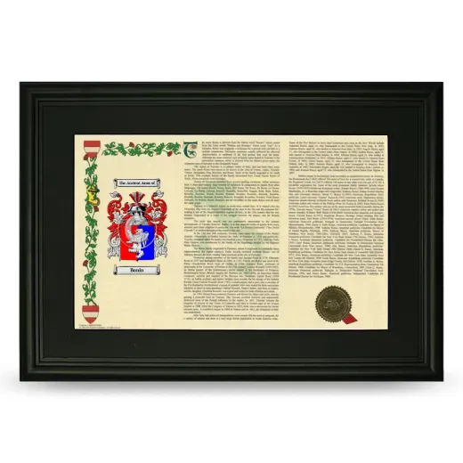 Bonin Deluxe Armorial Landscape Framed- Black