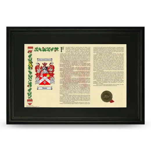 Bonne Deluxe Armorial Landscape Framed- Black