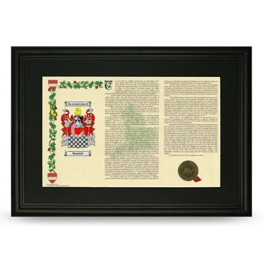 Bonnick Deluxe Armorial Landscape Framed- Black