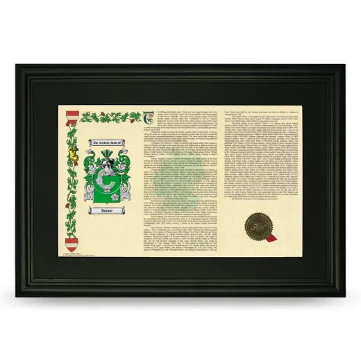 Boone Deluxe Armorial Landscape Framed- Black