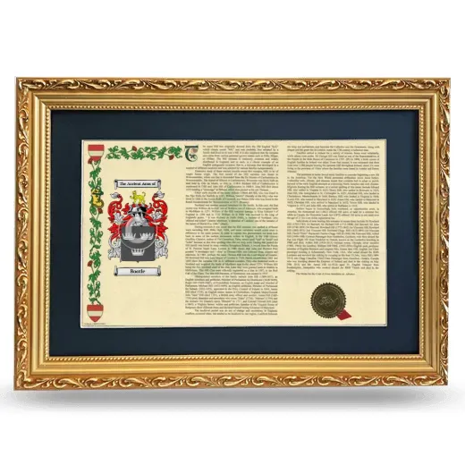 Bootle Deluxe Armorial Landscape Framed - Gold