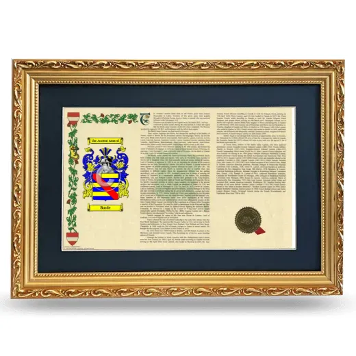 Borde Deluxe Armorial Landscape Framed - Gold