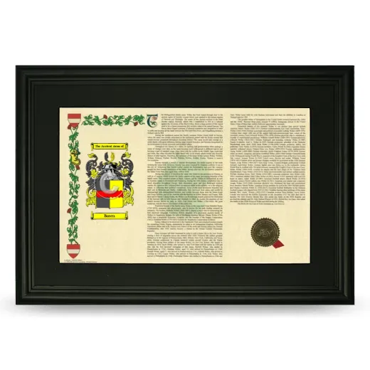 Boren Deluxe Armorial Landscape Framed- Black