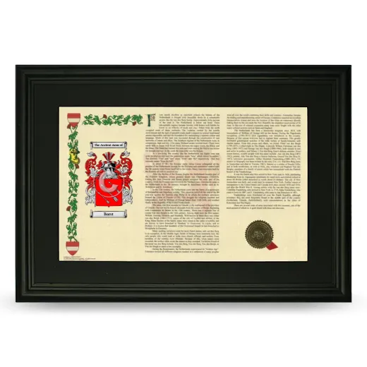 Borst Deluxe Armorial Landscape Framed- Black