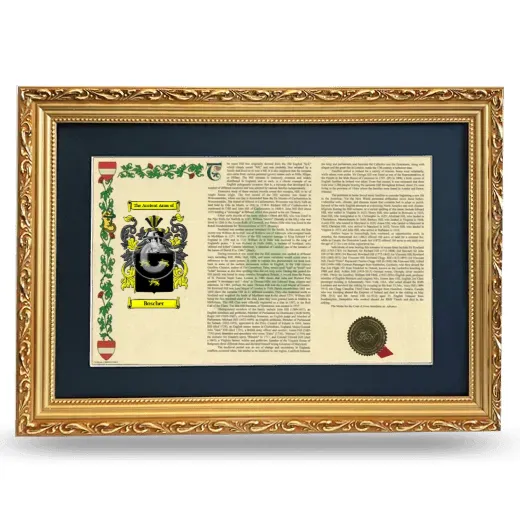 Boscher Deluxe Armorial Landscape Framed - Gold