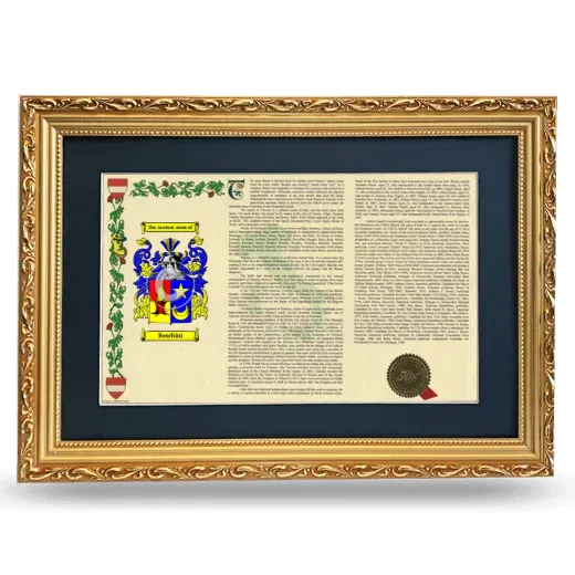 Boschini Deluxe Armorial Landscape Framed - Gold