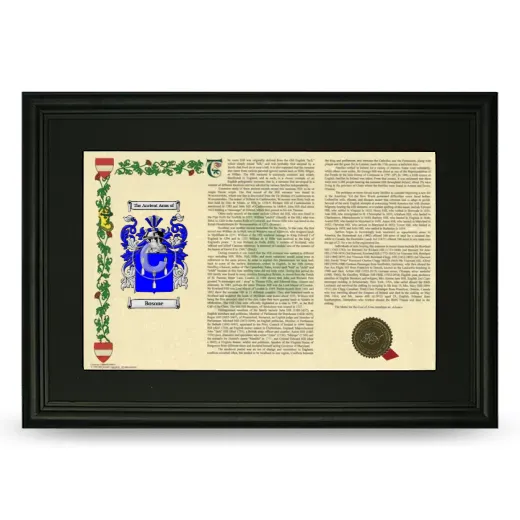 Bosone Deluxe Armorial Landscape Framed- Black