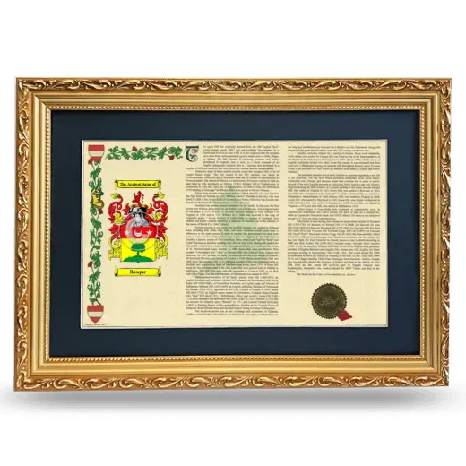 Bosque Deluxe Armorial Landscape Framed - Gold