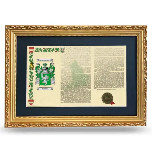 Boston Deluxe Armorial Landscape Framed - Gold