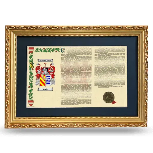 Botello Deluxe Armorial Landscape Framed - Gold
