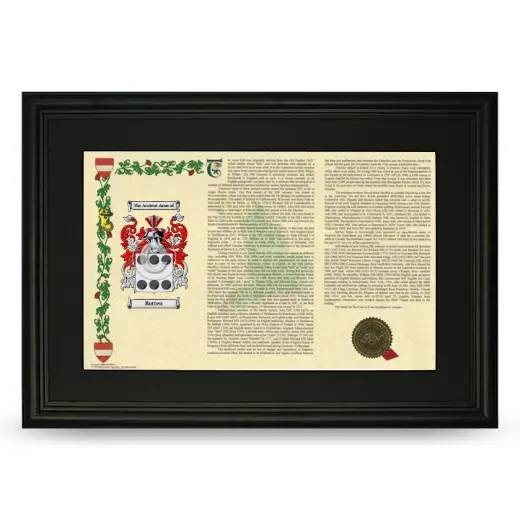Botten Deluxe Armorial Landscape Framed- Black