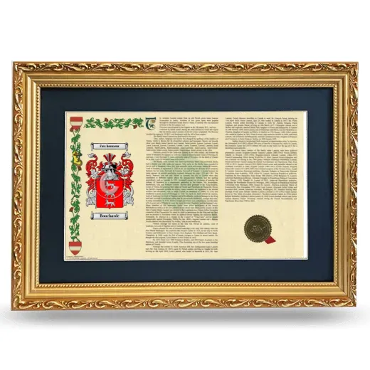Boucharde Deluxe Armorial Landscape Framed - Gold