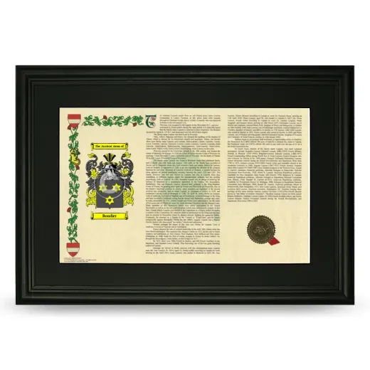 Boudier Deluxe Armorial Landscape Framed- Black