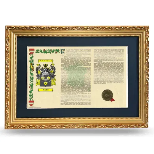 Boudier Deluxe Armorial Landscape Framed - Gold