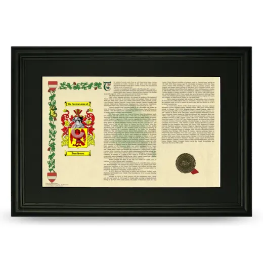 Boudreau Deluxe Armorial Landscape Framed- Black
