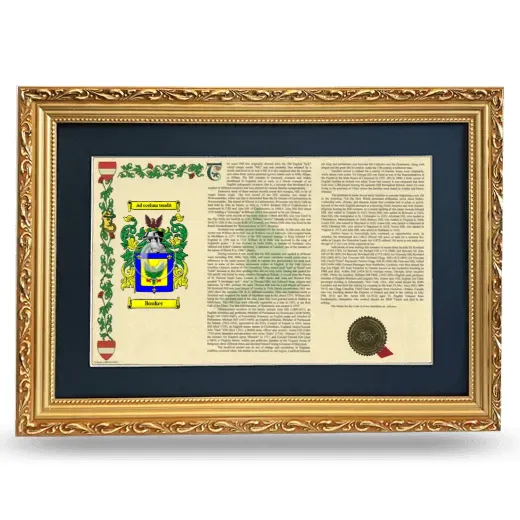 Bouker Deluxe Armorial Landscape Framed - Gold