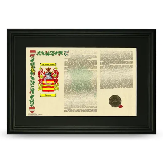 Bourgy Deluxe Armorial Landscape Framed- Black