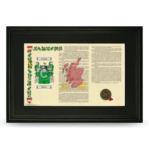 Bowers Deluxe Armorial Landscape Framed- Black