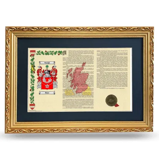 Boyn Deluxe Armorial Landscape Framed - Gold