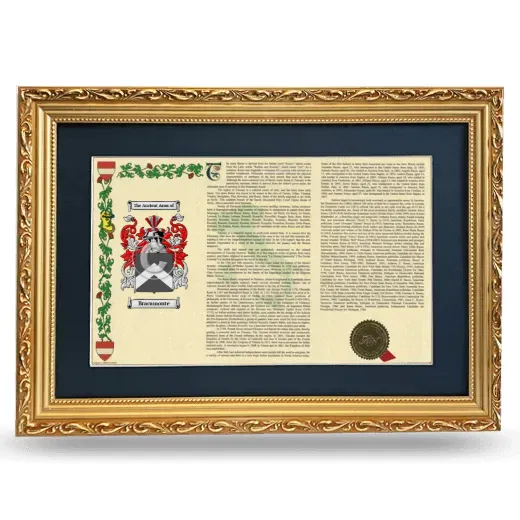 Bracamonte Deluxe Armorial Landscape Framed - Gold