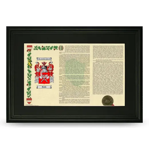 Brada Deluxe Armorial Landscape Framed- Black