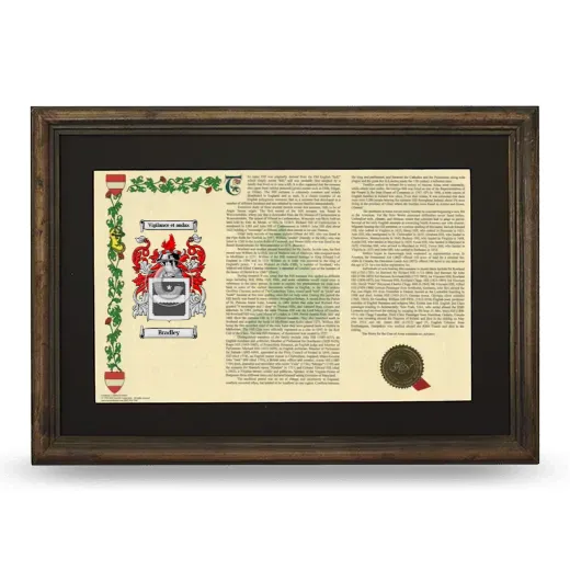 Bradley Deluxe Armorial Landscape Framed - Brown