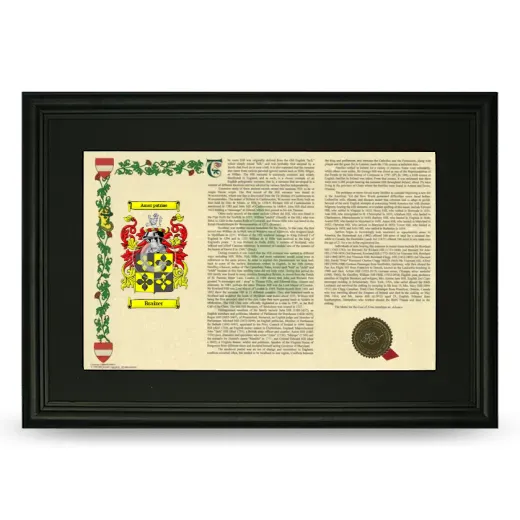 Braizer Deluxe Armorial Landscape Framed- Black