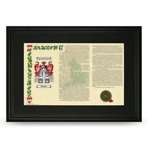 Bramen Deluxe Armorial Landscape Framed- Black