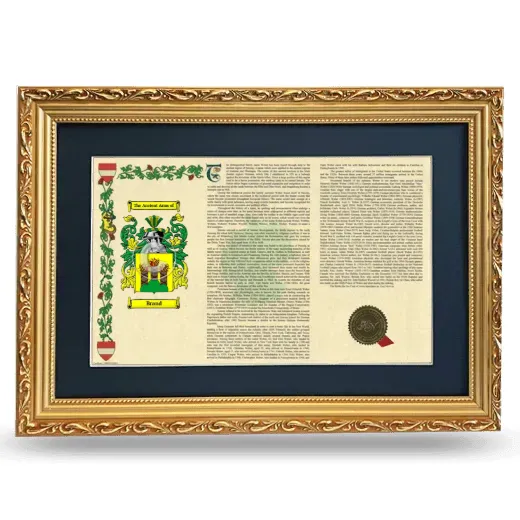 Brand Deluxe Armorial Landscape Framed - Gold