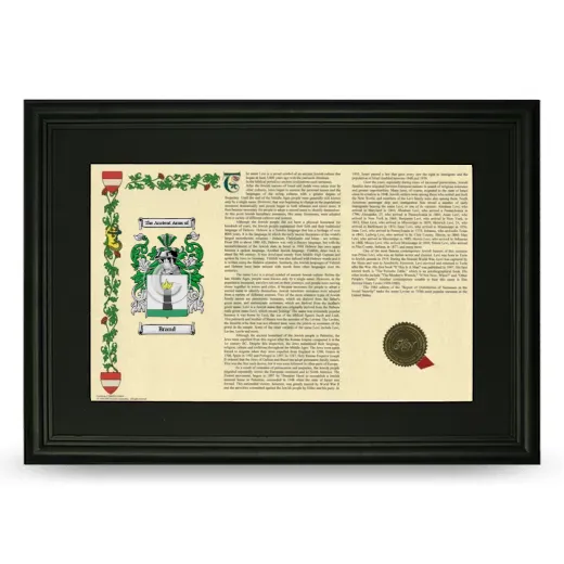 Brand Deluxe Armorial Landscape Framed- Black