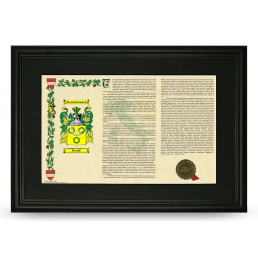 Brandi Deluxe Armorial Landscape Framed- Black