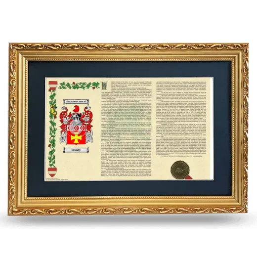 Brandy Deluxe Armorial Landscape Framed - Gold