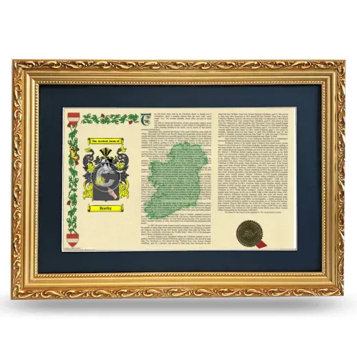 Brathy Deluxe Armorial Landscape Framed - Gold
