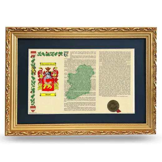 Brazel Deluxe Armorial Landscape Framed - Gold