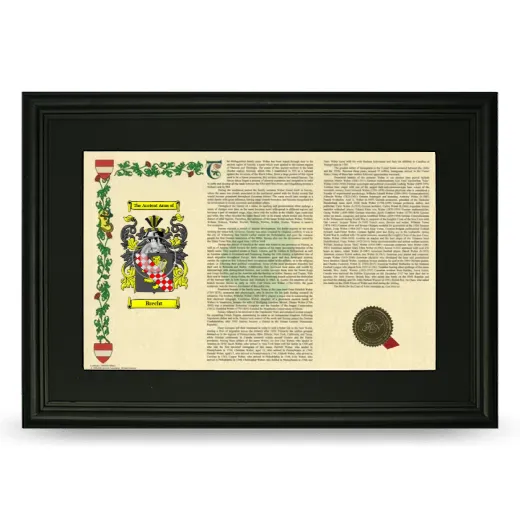 Brecht Deluxe Armorial Landscape Framed- Black