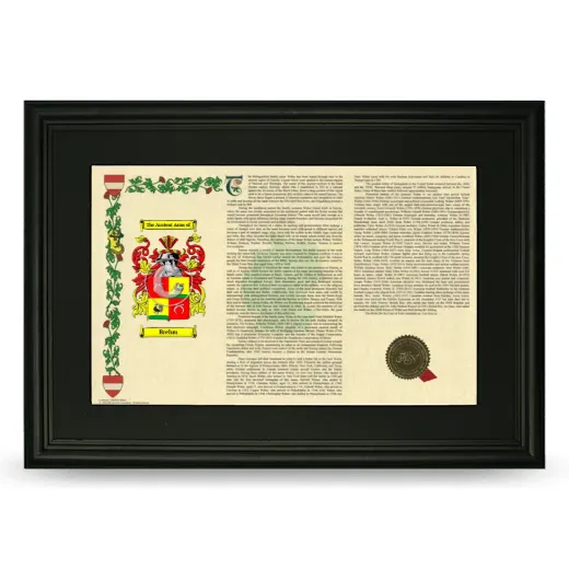 Brehm Deluxe Armorial Landscape Framed- Black