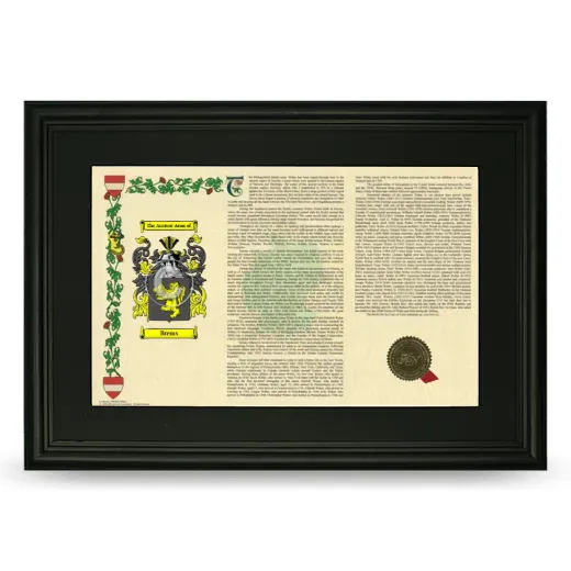 Brems Deluxe Armorial Landscape Framed- Black