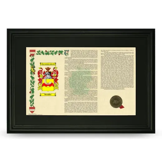 Brendler Deluxe Armorial Landscape Framed- Black