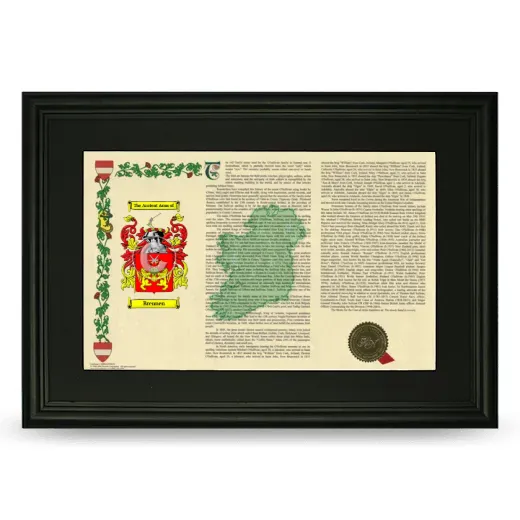 Brennen Deluxe Armorial Landscape Framed- Black