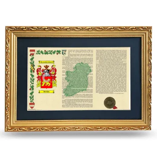 Breslyn Deluxe Armorial Landscape Framed - Gold