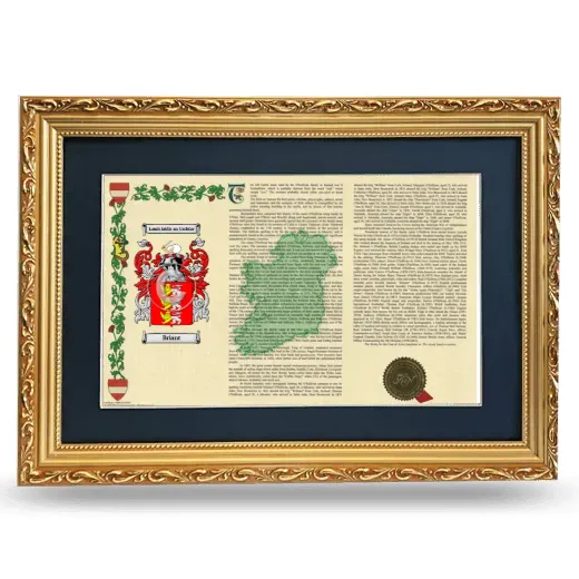 Briant Deluxe Armorial Landscape Framed - Gold