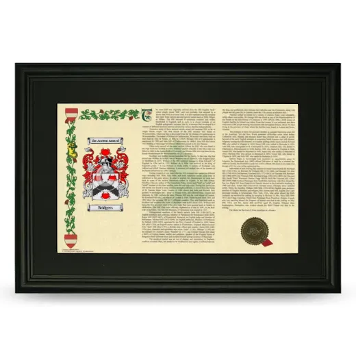 Bridgers Deluxe Armorial Landscape Framed- Black