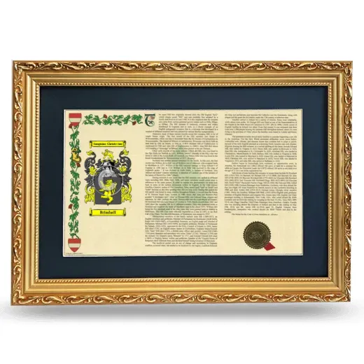 Brimhall Deluxe Armorial Landscape Framed - Gold