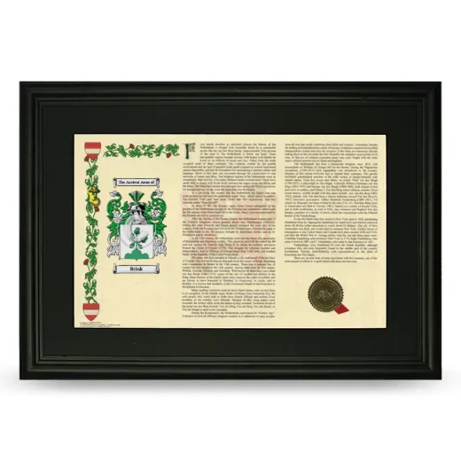 Brink Deluxe Armorial Landscape Framed- Black