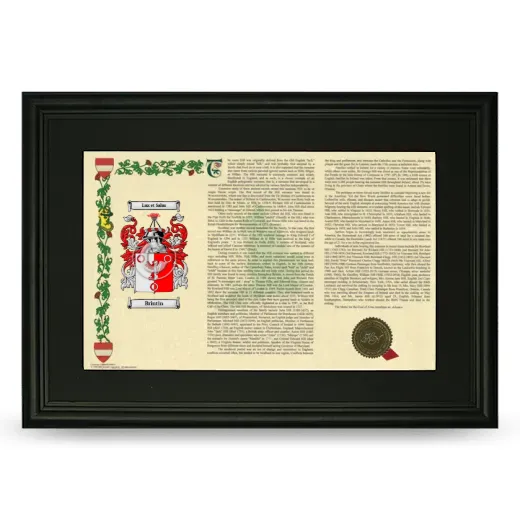 Brintin Deluxe Armorial Landscape Framed- Black