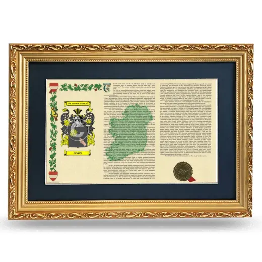 Briody Deluxe Armorial Landscape Framed - Gold