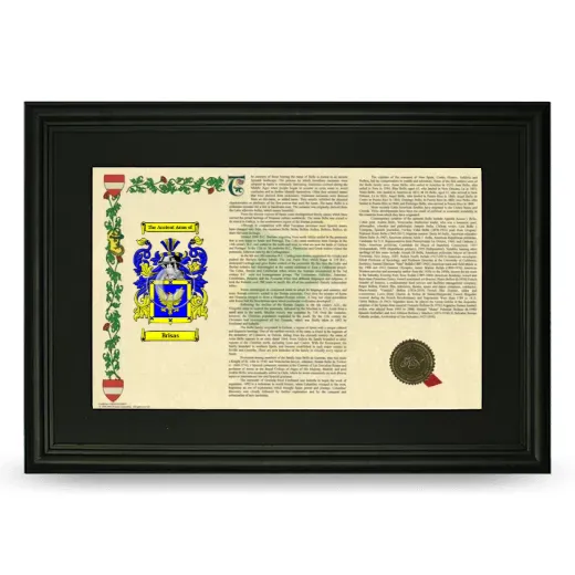 Brisas Deluxe Armorial Landscape Framed- Black