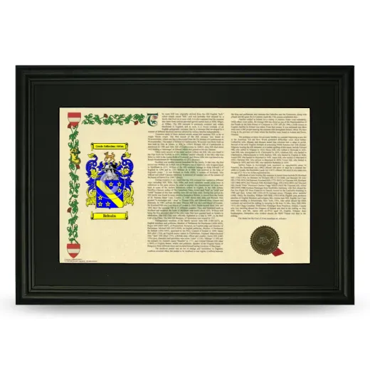Britain Deluxe Armorial Landscape Framed- Black